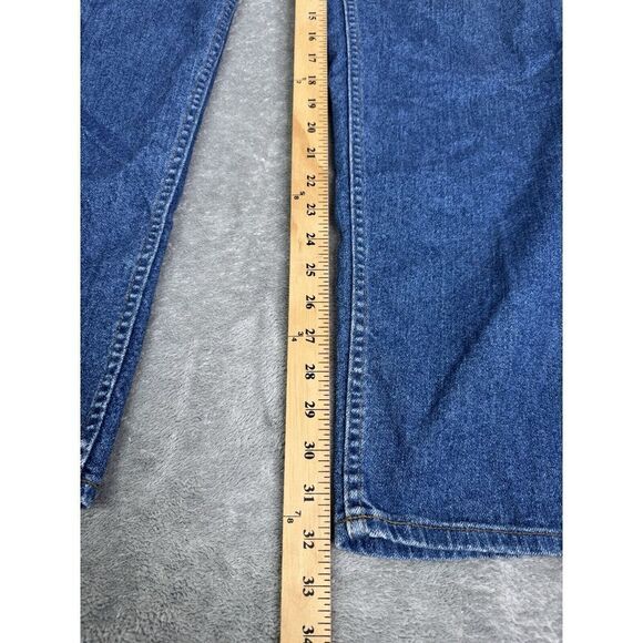 Vintage 90s Levi's Flex Straight Jeans Men's Size 38x32 Blue - Picture 13 of 13